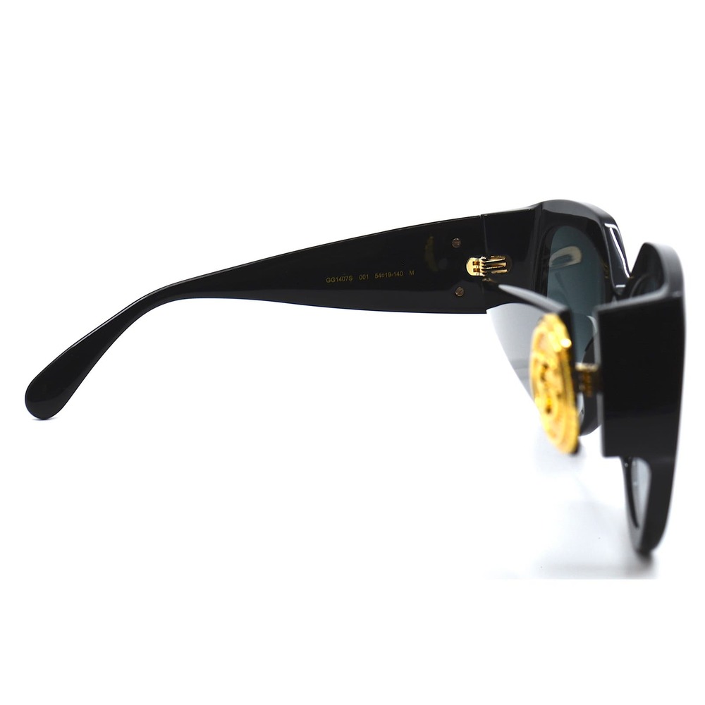 NEW GUCCI GG1407S 001 BLACK GREY AUTHENTIC SUNGLASSES - Picture 11 of 16